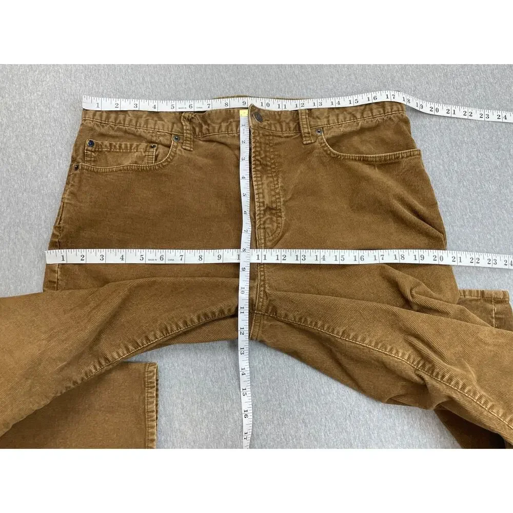 Gap Pants Mens 36 x 32‎ Brown Corduroy Cotton Blend Stretch Skinny